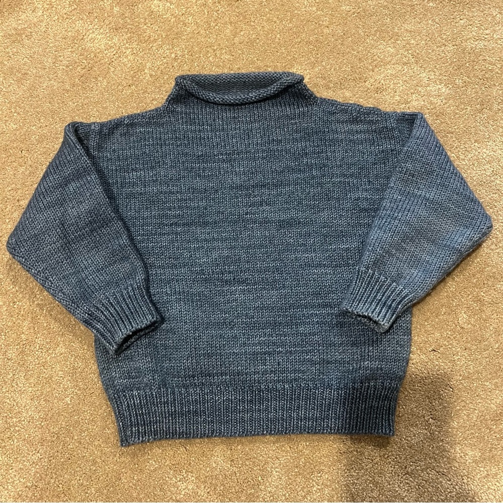 Misha and Puff kids roll neck sweater washable merino wool